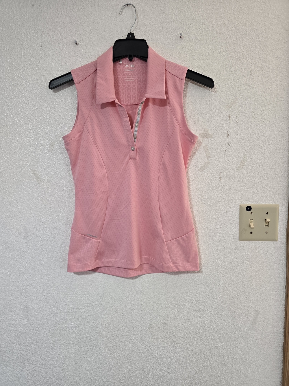 adidas Pink Sleeveless Polo Tank Top
